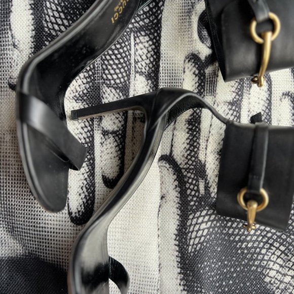 Gucci Ursula Leather Horse Bit Ankle Strap Heels - Picture 10 of 13